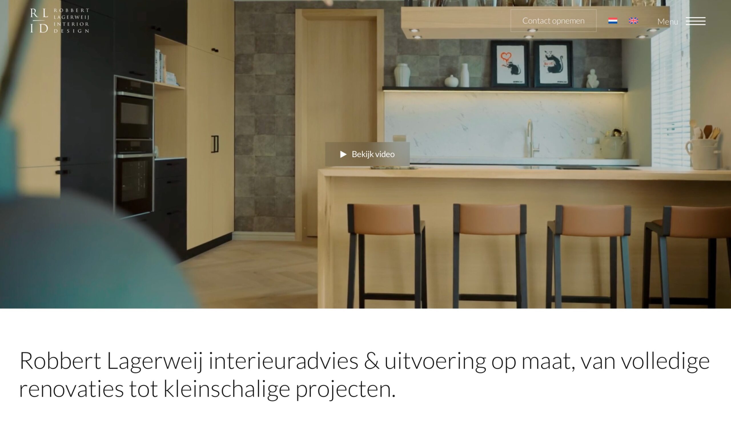 Portfolio website interieurontwerper Robbert Lagerweij Interieur Design