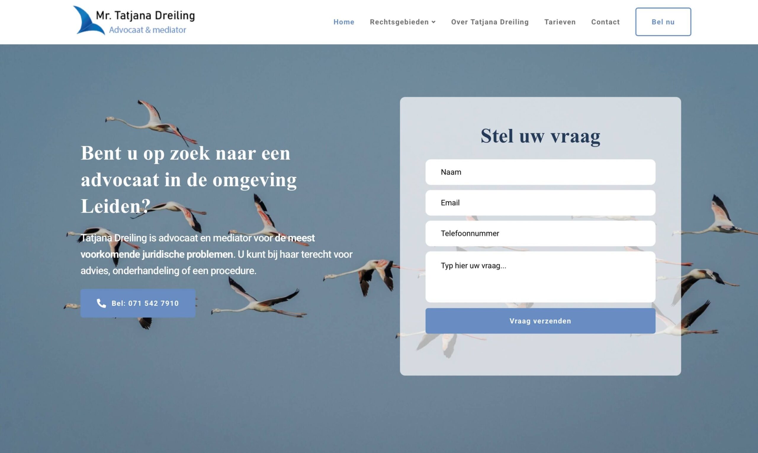 Zakelijke website juridisch advies Mr. T. Dreiling
